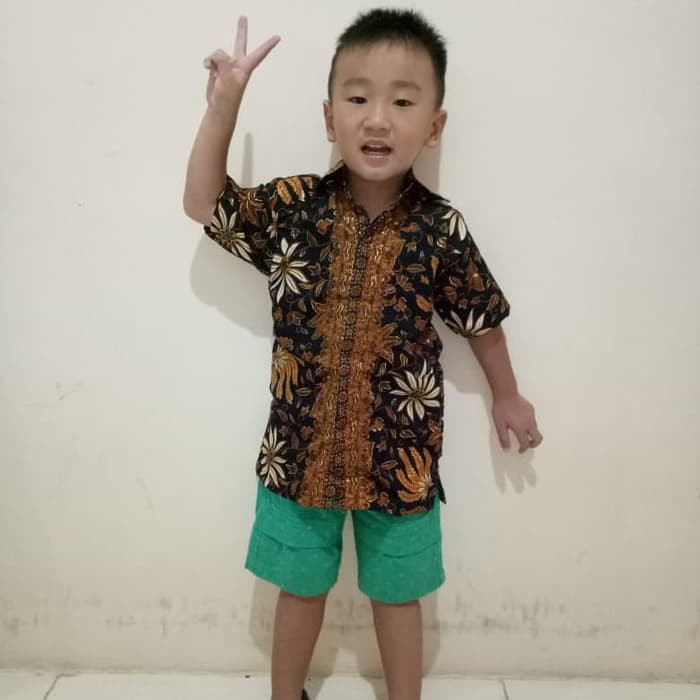 kemeja batik anak balita kekinian bagus