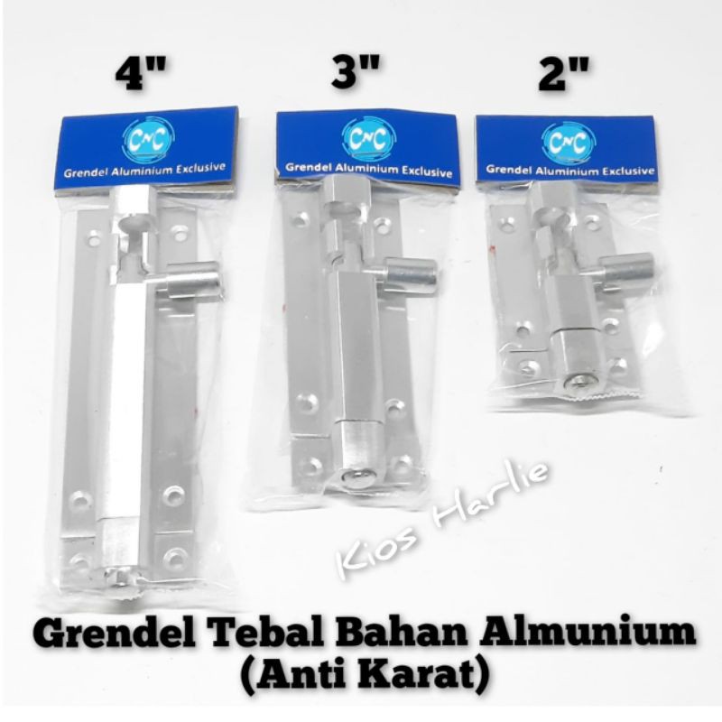 Grendel pintu, grendel jendela, grendel aluminium tebal, Sapphire