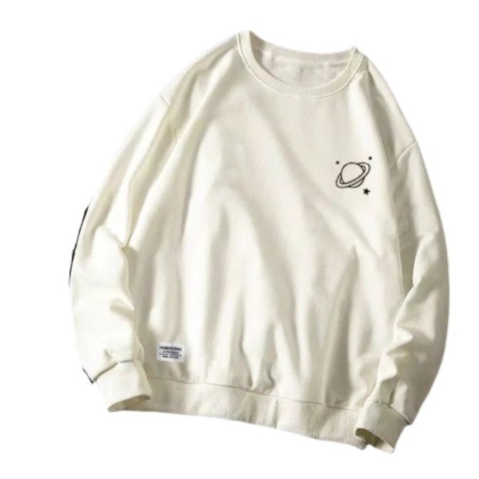 YURO STYLE - Crewneck Basic Space Sweater