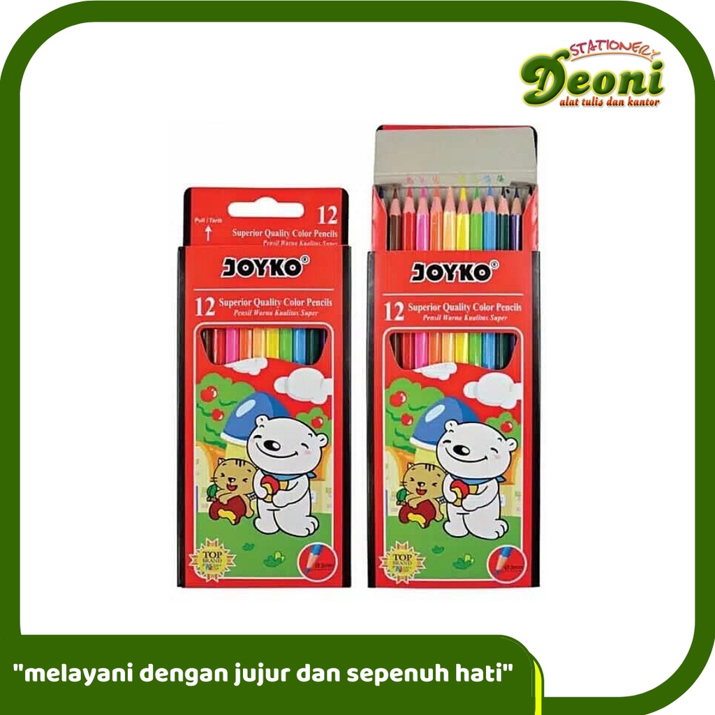 

JOYKO 12 Pensil Warna Superior Quality Color Pencils ( Panjang )