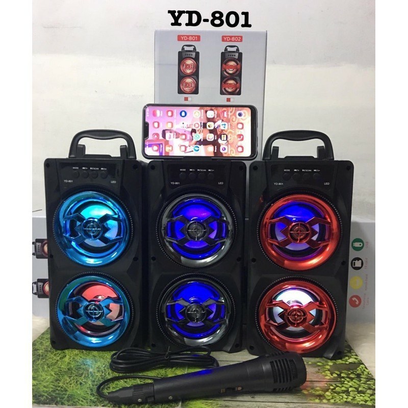 COD SPEAKER BLUETOOTH SALON AKTIF YD-801/YD-802 PLUS MIC KARAOKE//SPEAKER SALON AKTIF X-BASS//SPEAKER KARAOKE//SPEAKER WIRELESS