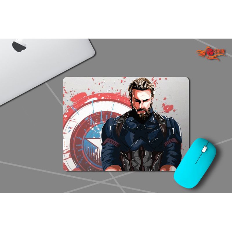 

MOUSEPAD 23X31 CM TEMA SUPERHERO MARVEL CAPTAIN AMERICA TIPE 02