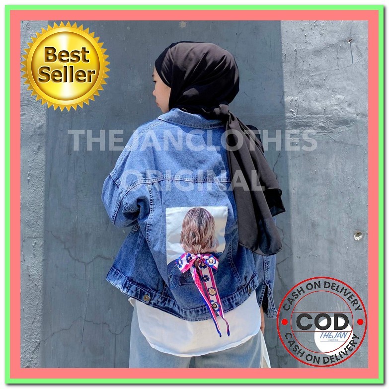 Jaket Jeans Kekinian Cewek Levis Wanita Jins Import Denim Jacket Ec505 [Jaket Giska Ro] Jaket Wanit 