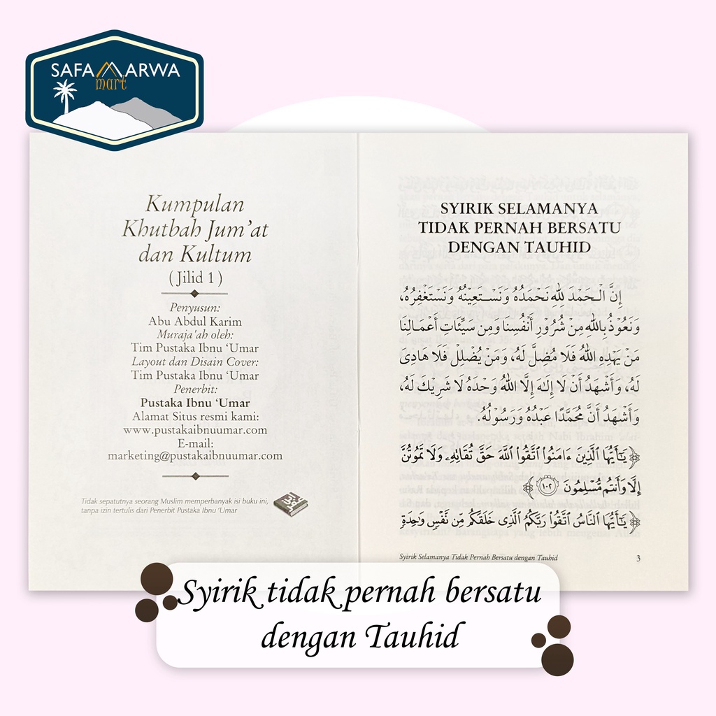 BUKU KUMPULAN KHUTBAH JUM'AT & KULTUM BERDASARKAN AL-QURAN DAN AS-SUNNAH JILID 1-6