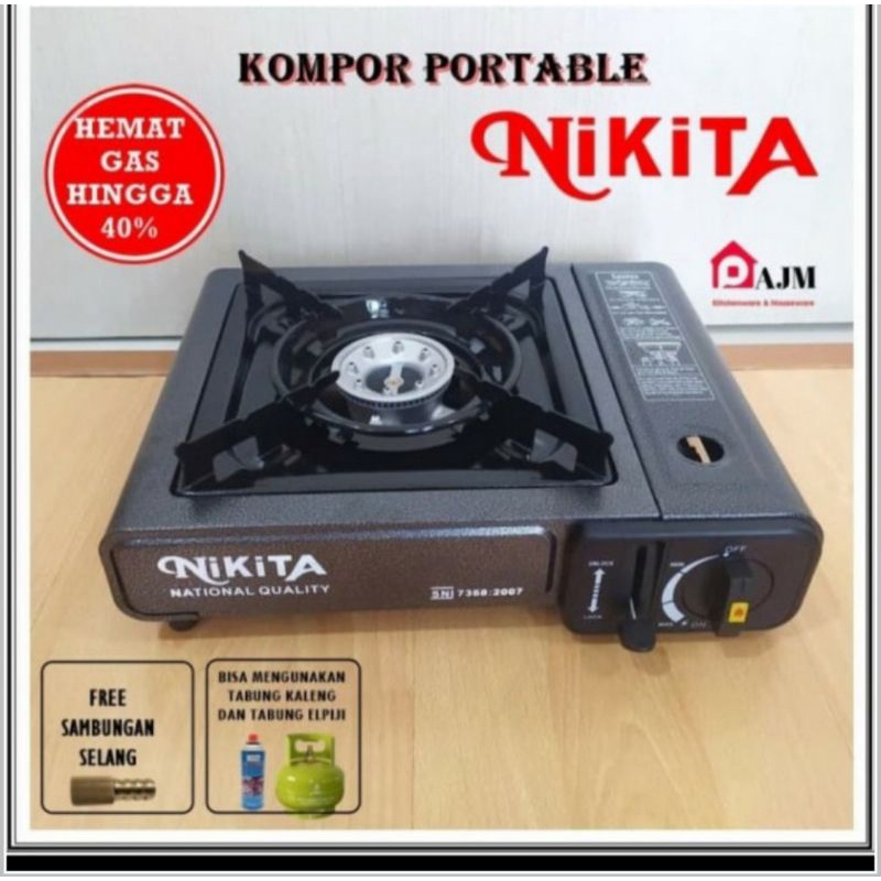 KOMPOR GAS PORTABLE NIKITA bisa tabung gas LPG dan gas portable