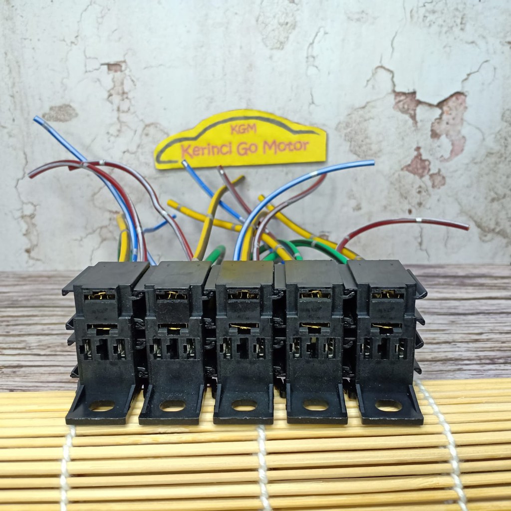 SOKET RELAY NAIS DENSO KAKI 4 GANDENG - SOKET RELAY MINI K4 - SOKET K4