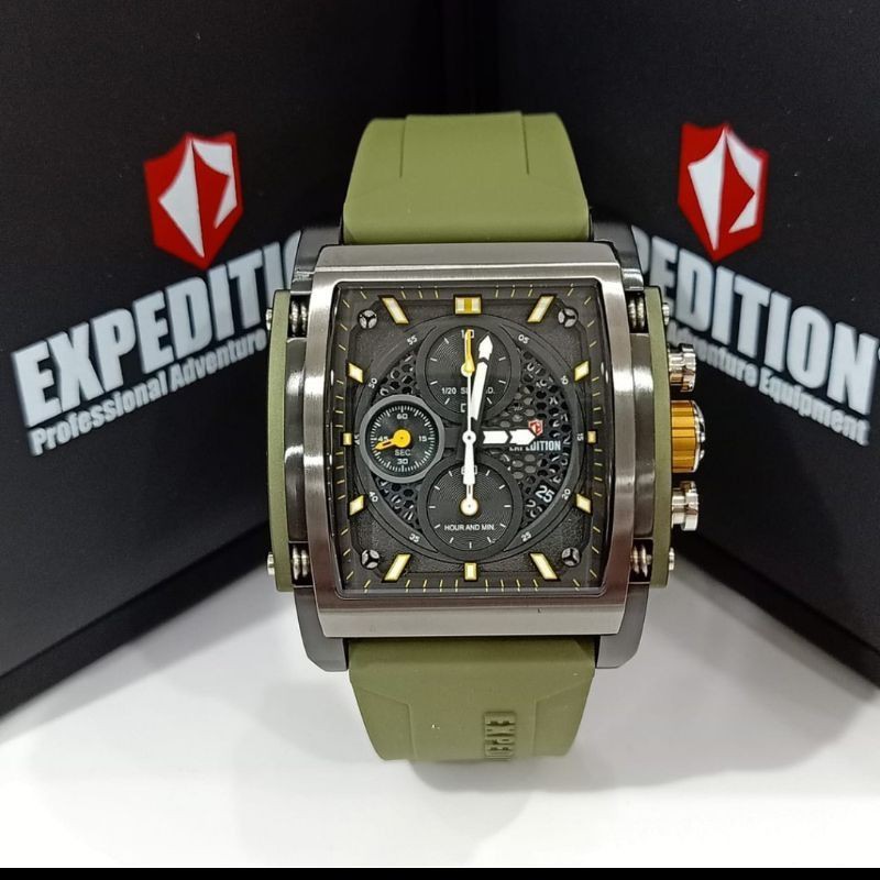expedition e 6798 m / expedition 6798 / jam tangan pria karet