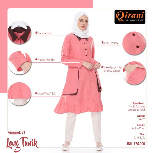 New Long tunik qirani