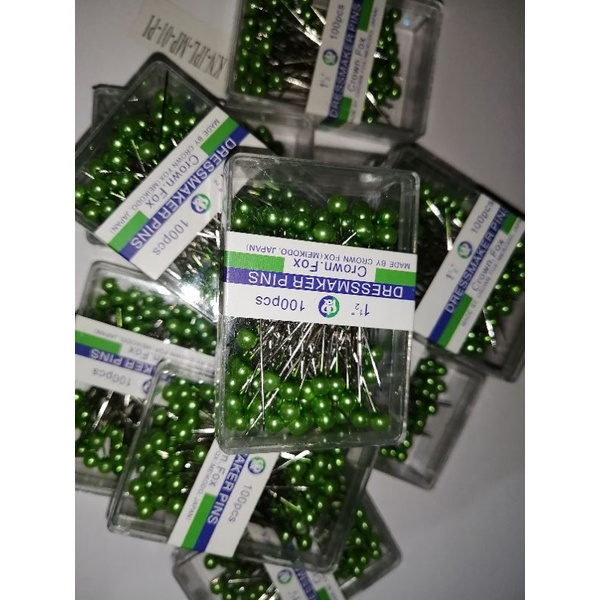 pin hijab jarum Pentul dressmaker khusu hijau daun hijau biasa