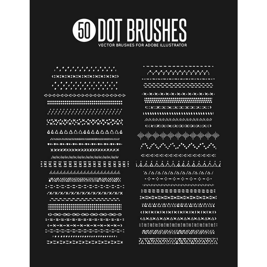 50 Vector Dot Brushes