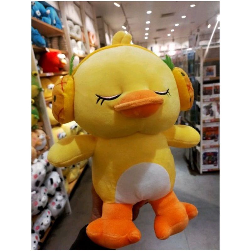Mainan Anak MINISO BEBEK EARPHONE DUCK HEADSET Plush toys Mainan Anak Hadiah ulang tahun
