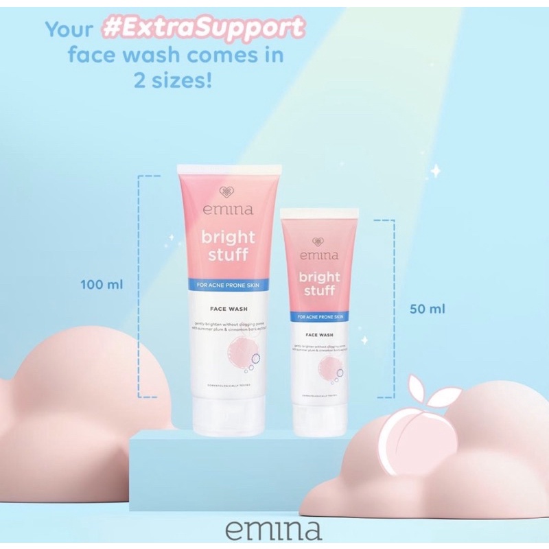 Emina Bright Stuff For Acne Prone Skin Face Wash / emina acne prone face wash / emina acne prone fac