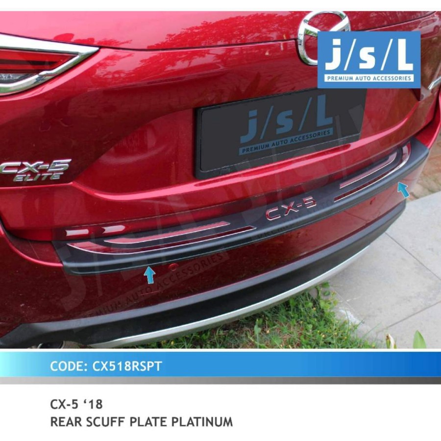 JSL Sillplate Belakang Mazda CX5 2018 Model Platinum Rear Scuff Plate