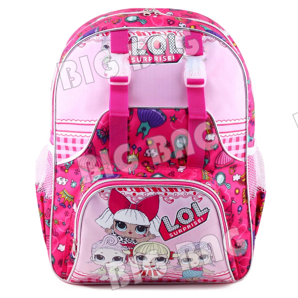 Tas Ransel Anak Perempuan Karakter - LOL - Tas Sekolah Ransel Sekolah Anak + Botol Minum &amp; LUNCHBOX