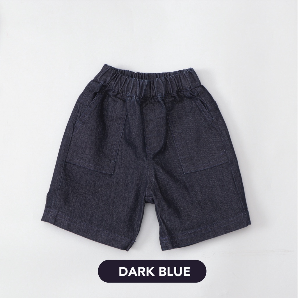 Mooi Celana Jeans Anak Kids Denim Shorts-DARK BLUE