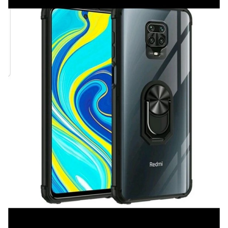 SOFCASE ARMOR SHOCKROP PLUS RING REDMI 9,REDMI 9A,REDMI NOTE 9 SOFCASE TRANSPARAN