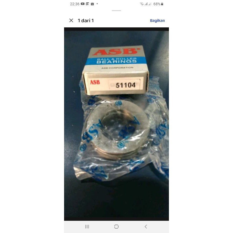 Thrust Bearing 51104 ASB