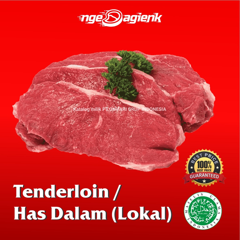 

Daging Sapi Segar Tenderloin (Has Dalam) Lokal terjangkau