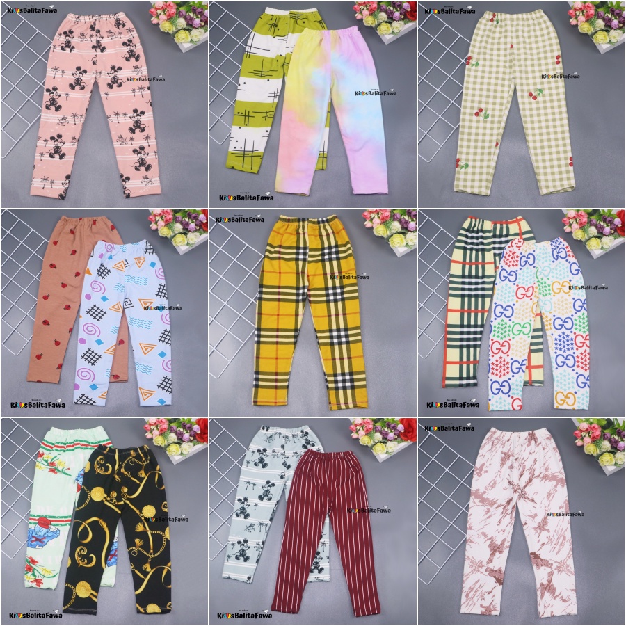 [IMPORT] Legging Nara uk 10-12 Tahun / Leging Motif Anak Perempuan Premium Tebal Celana Ketat Panjan