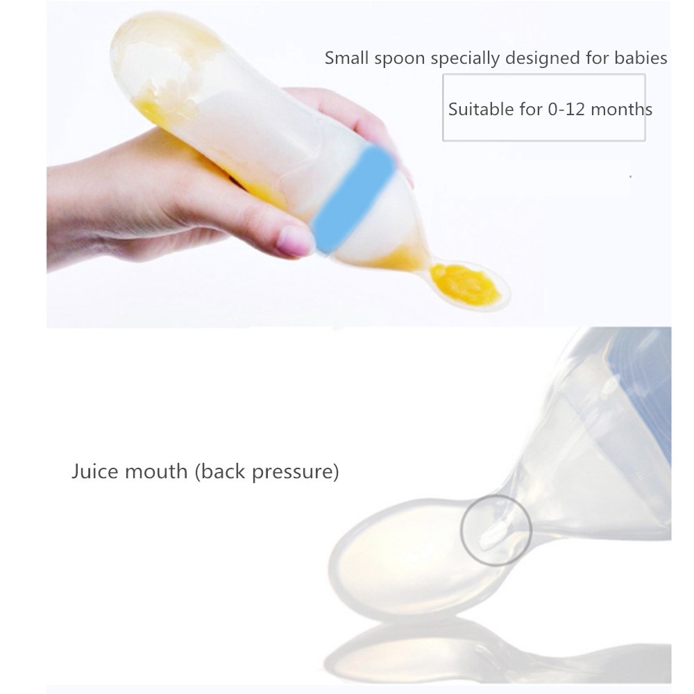 Sendok Makan Bayi Botol Dot SIlikon Praktis Silicone Baby Spoon Dispenser / Perlengkapan Bayi Baru Lahir / PRI 04