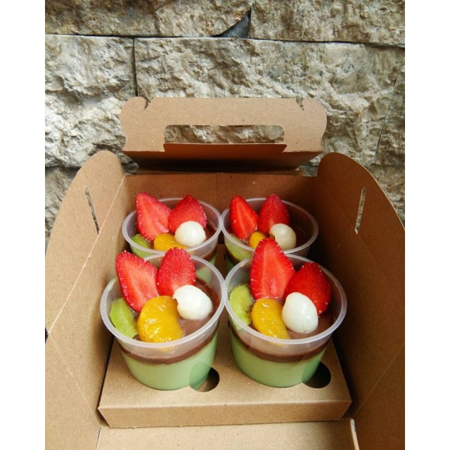 

puding cup box isi 4cup