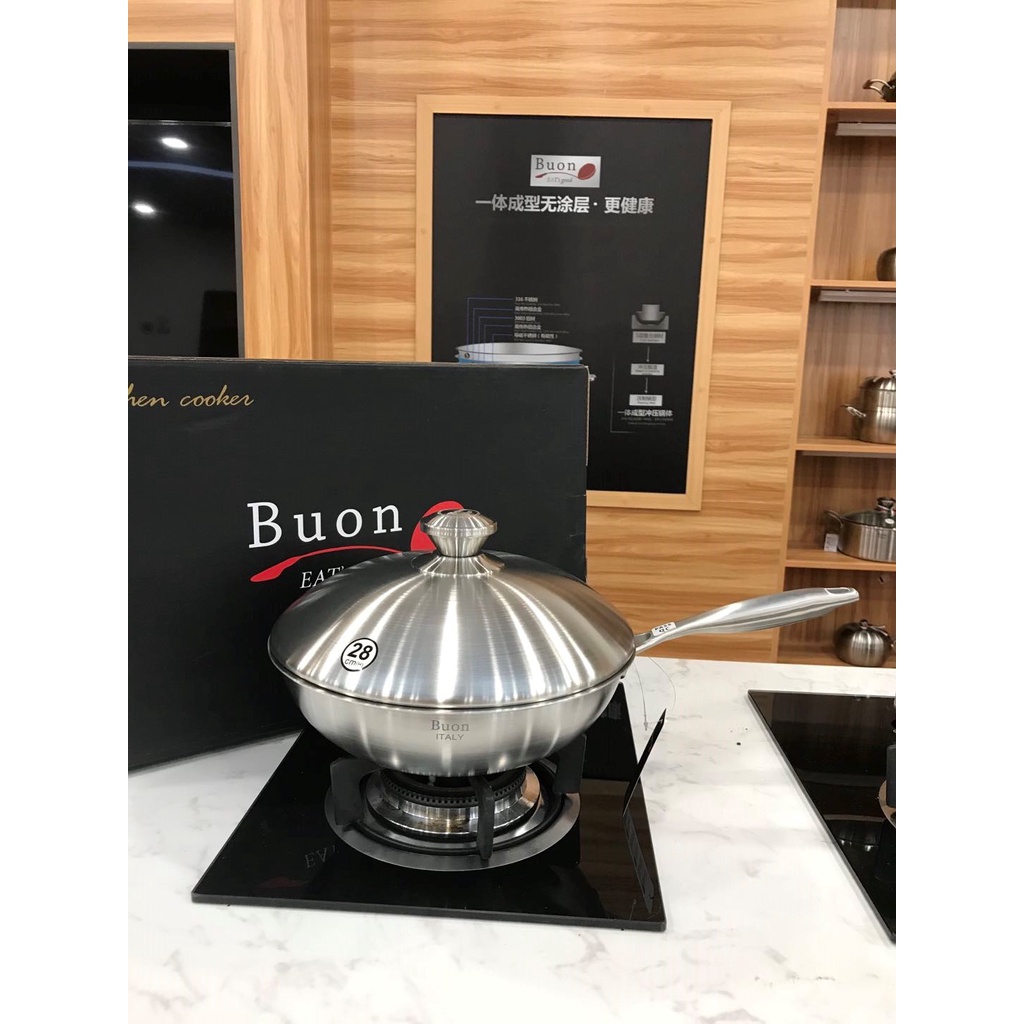 Panci Buon 28cm Stainless Steel Wok