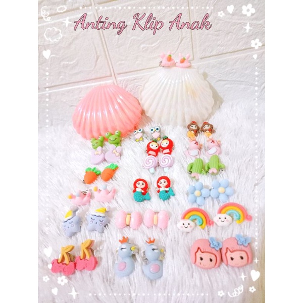 COD Anting jepit anak motif lucu import