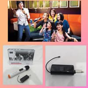 Mic Single Wireless USB Karaoke YAMAHA KW-W8 Mic Wireless 2 IN 1