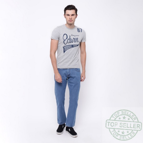 (Celana Murah) Edwin Celana Jeans Reguler Fit Pria Panjang blue 506-72-40 - Biru, 28 |DXT