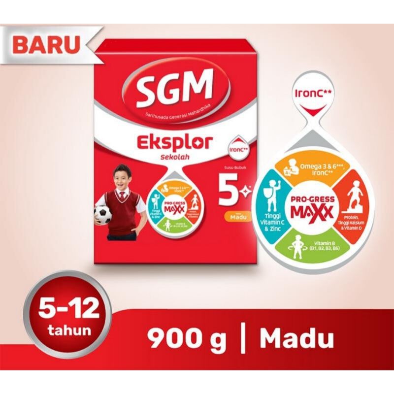 SGM EKSPLOR 1+ 3+ 5+ 900gr Vanilla Madu Coklat