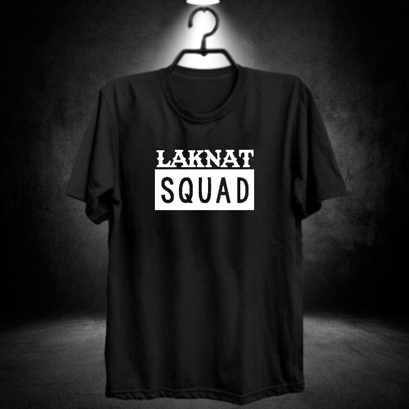 Kaos LAKNAT SQUAD / barbar santuy / baju distro geng / pakaian kekinian murah / teman ga ada ahklak