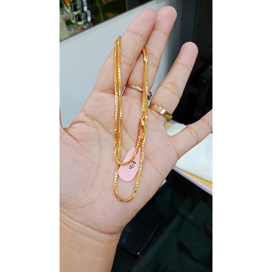 KALUNG MILANO GOLD PERAK ASLI 925 DILAPIS EMAS 24 KARAT