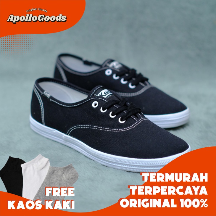 SALE  SEPATU KEDS CHAMPION BLACK ORIGINAL | SEPATU WANITA MURAH | SEPATU WANITA CASUAL | SNEAKERS WA