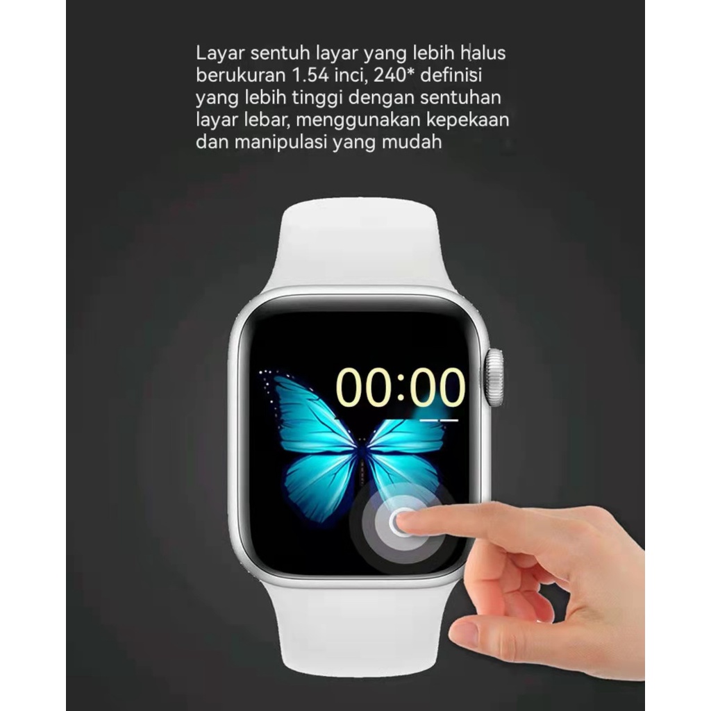 Smartwatch wanita dan pria T500 &amp; T500+ Sport Waterproof Bluetooth Jam Tangan Layar Sentuh Bisa Untuk Terima Notifikasi Pesan dan Telfon serta mengukur detak jantung