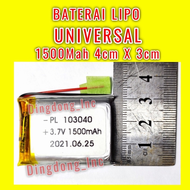 BATERAI LIPO 1500MAH BATRE LITHIUM POLIMER 1500 MAH SPEAKER DRONE POWERBANK