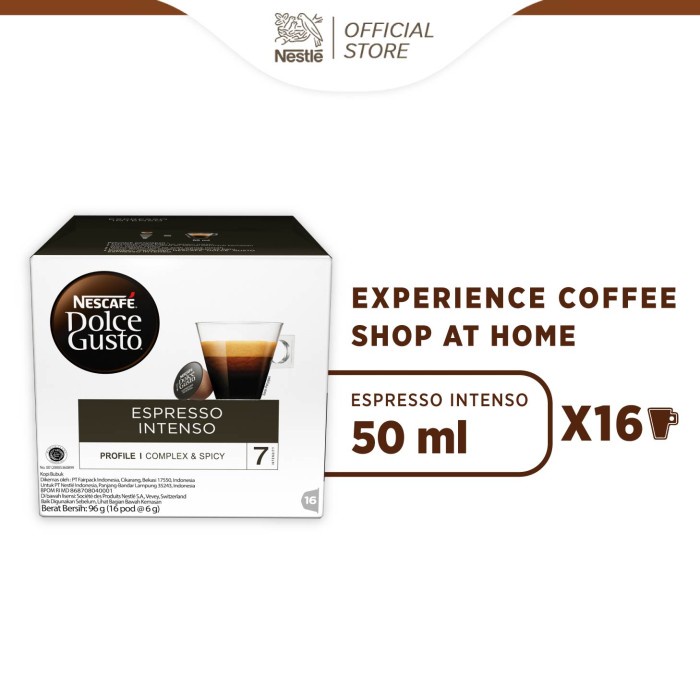 

Espresso Intenso 1 box (16 kapsul = 16 gelas)