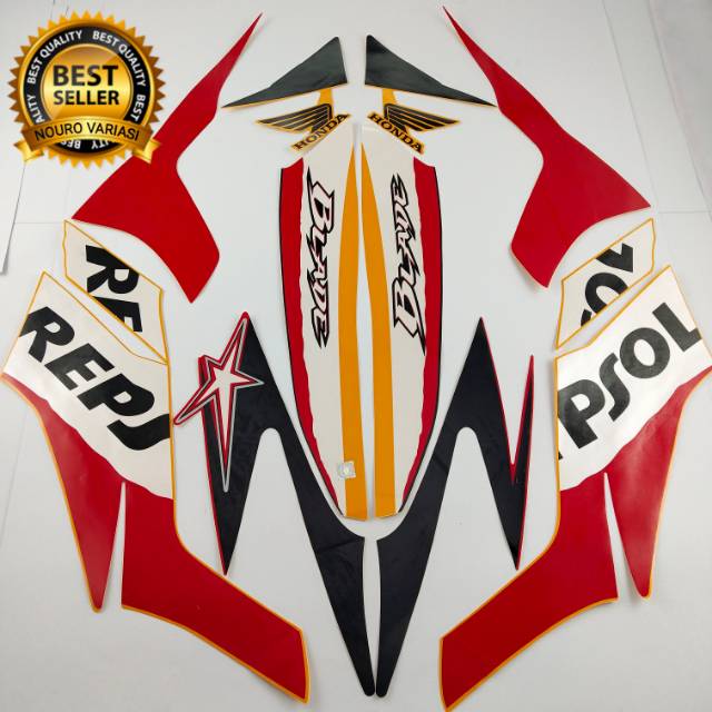 striping honda blade 110 r 2009 repsol list body standar