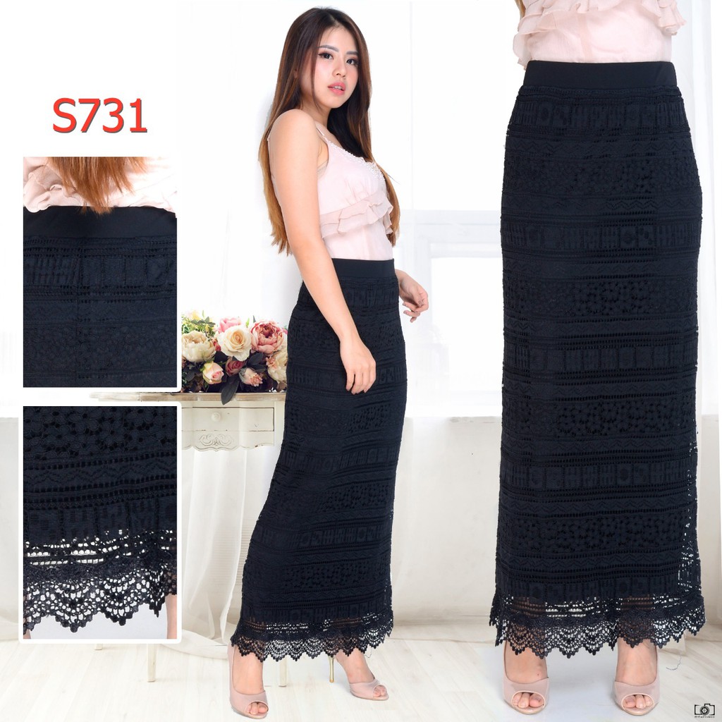 Rok Panjang Brokat IMPORT #12