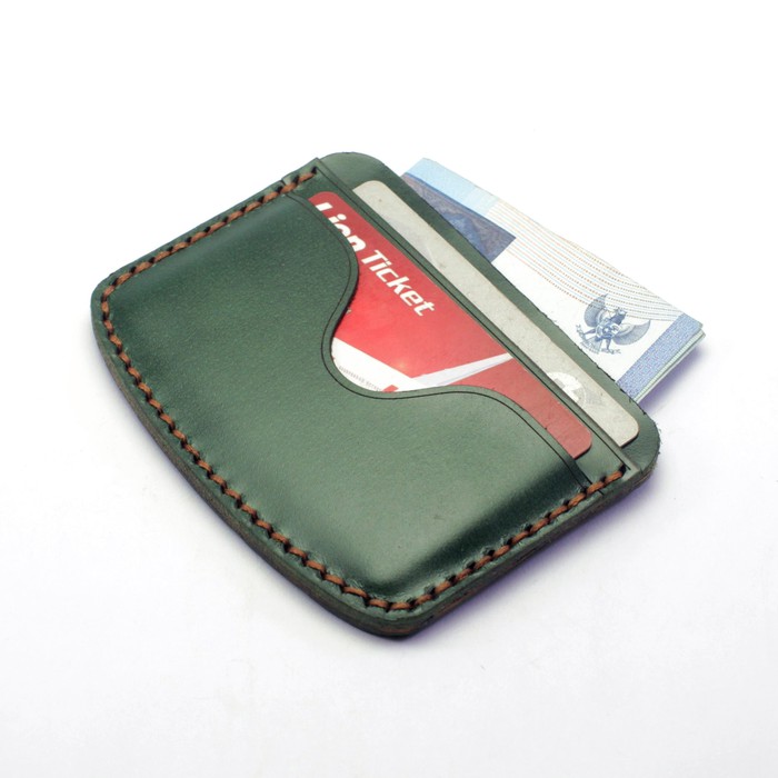 dompet kartu dua warna card wallet - slim wallet jahit tangan PHWL492