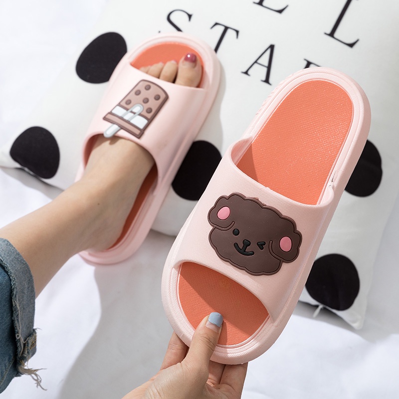 sandal wanita flip flop J2229 / sandal wanita slip on cute bear boba