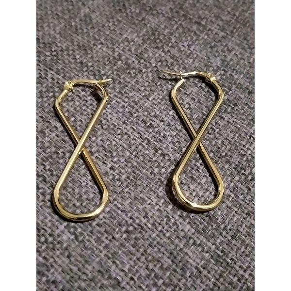 Anting titanium bulat besar model Hoop/ Punk 1. 2.3.4.5.6.7 cm Asli-8