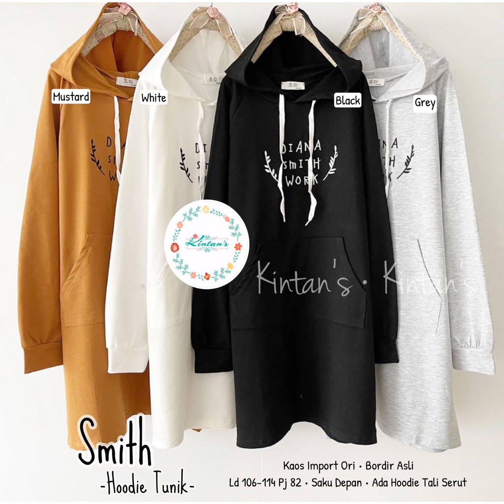 SMITH HOODIE TUNIK BORDIR ORI KINTAN'S