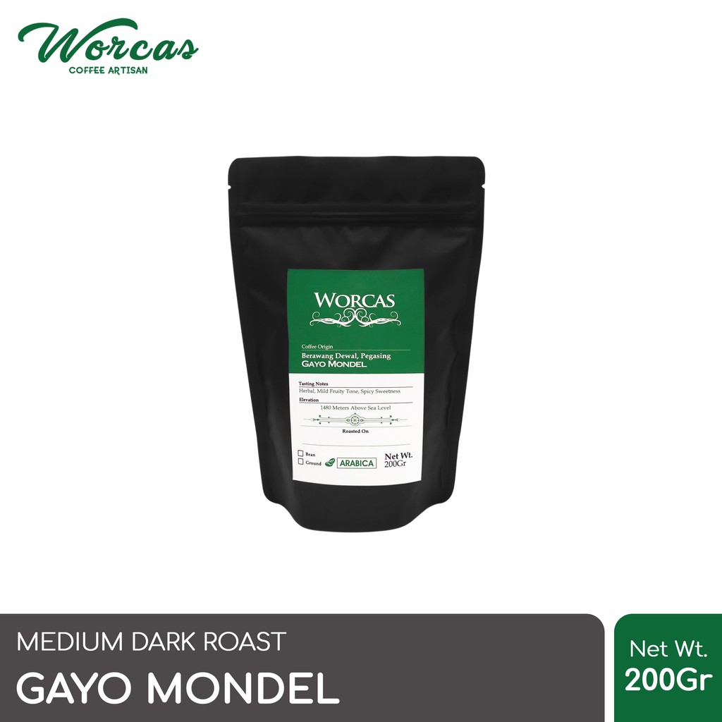 

WORCAS Kopi Arabika Aceh Gayo 200 Gram - Medium Dark Roast