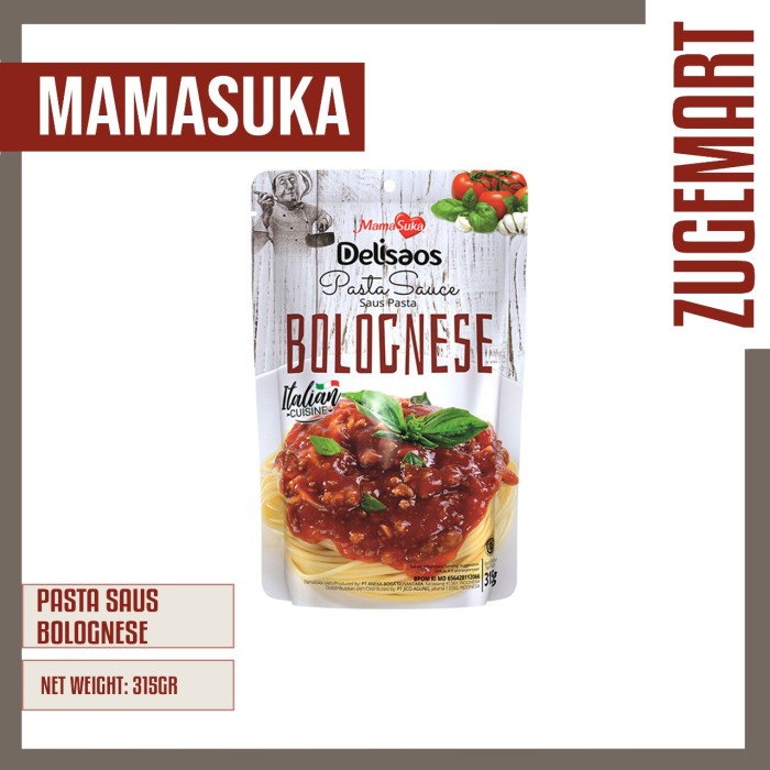 

Mama Suka MamaSuka Delisaos Pasta Sauce Saus Bolognese 315 gr