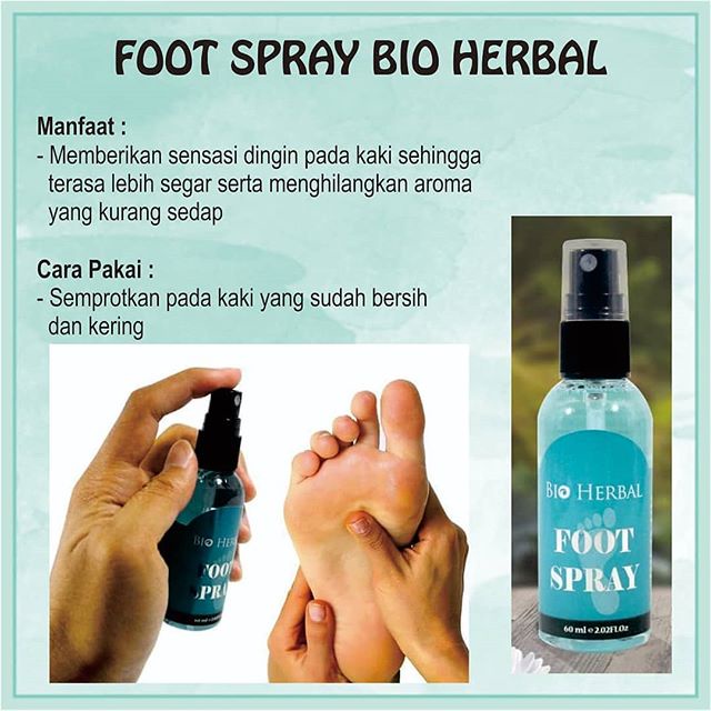 [COD] Deodoran Penghilang Bau Tidak Sedap Kaki Bio Herbal Foot Spray ASLI Original 100% BPOM 60 ML