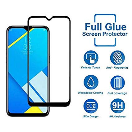 Tempered Glass Kaca  6D REALME C2 Anti Gores Full Cover Screen Guard Full Lem