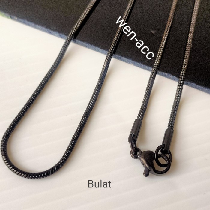 [COD] KALUNG TITANIUM ANTIKARAT BUAT WANITA DAN PRIA TERLARIS KALUNG TITANIUM HITAM