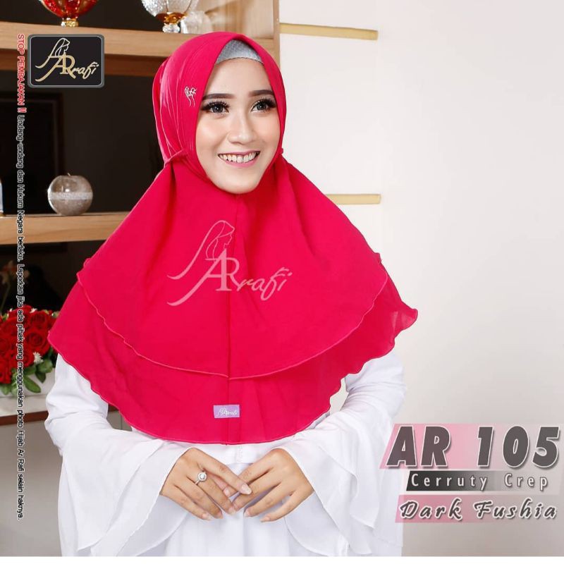 Hijab arrafi kode AR 105 standar hijab instan original || INAYAHHIJAB-Darkfuchia