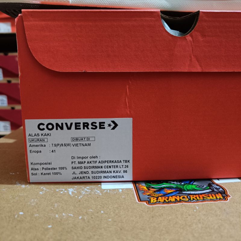 CONVERSE CHUCK 70S OX HI LOW ORANGE FIRE PIT ORIGINAL RESMI PT.MAP