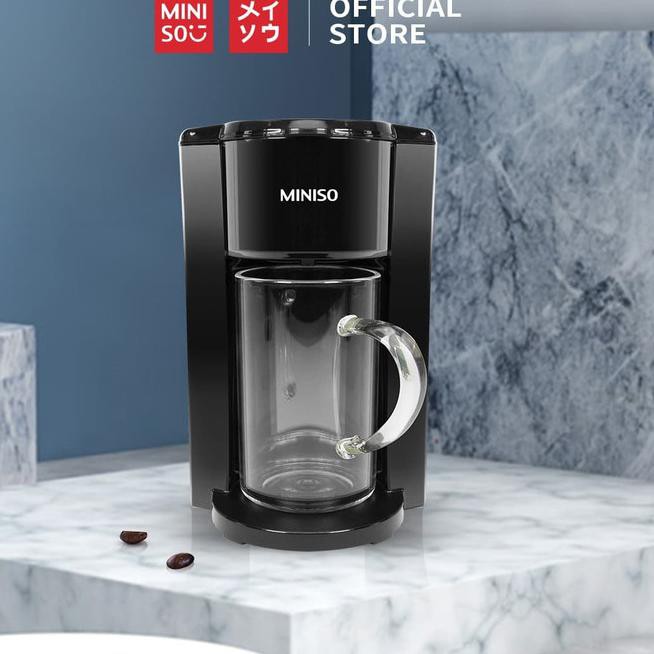 Modern-368  MINISO Penyeduh Kopi Sajian Tunggal, Colokan VED Indonesia 300-350W - Hitam